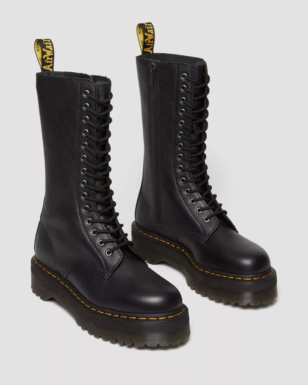 1B99 Pisa Leather Mid Calf Lace Up Boots