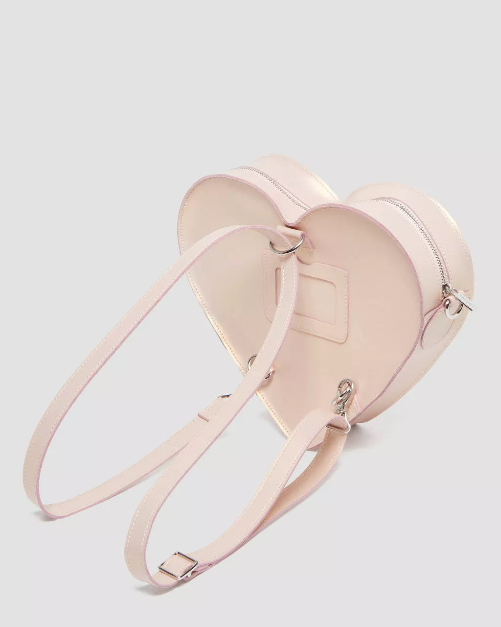 DR MARTENS Metallic Shift Leather Heart Shaped Bag
