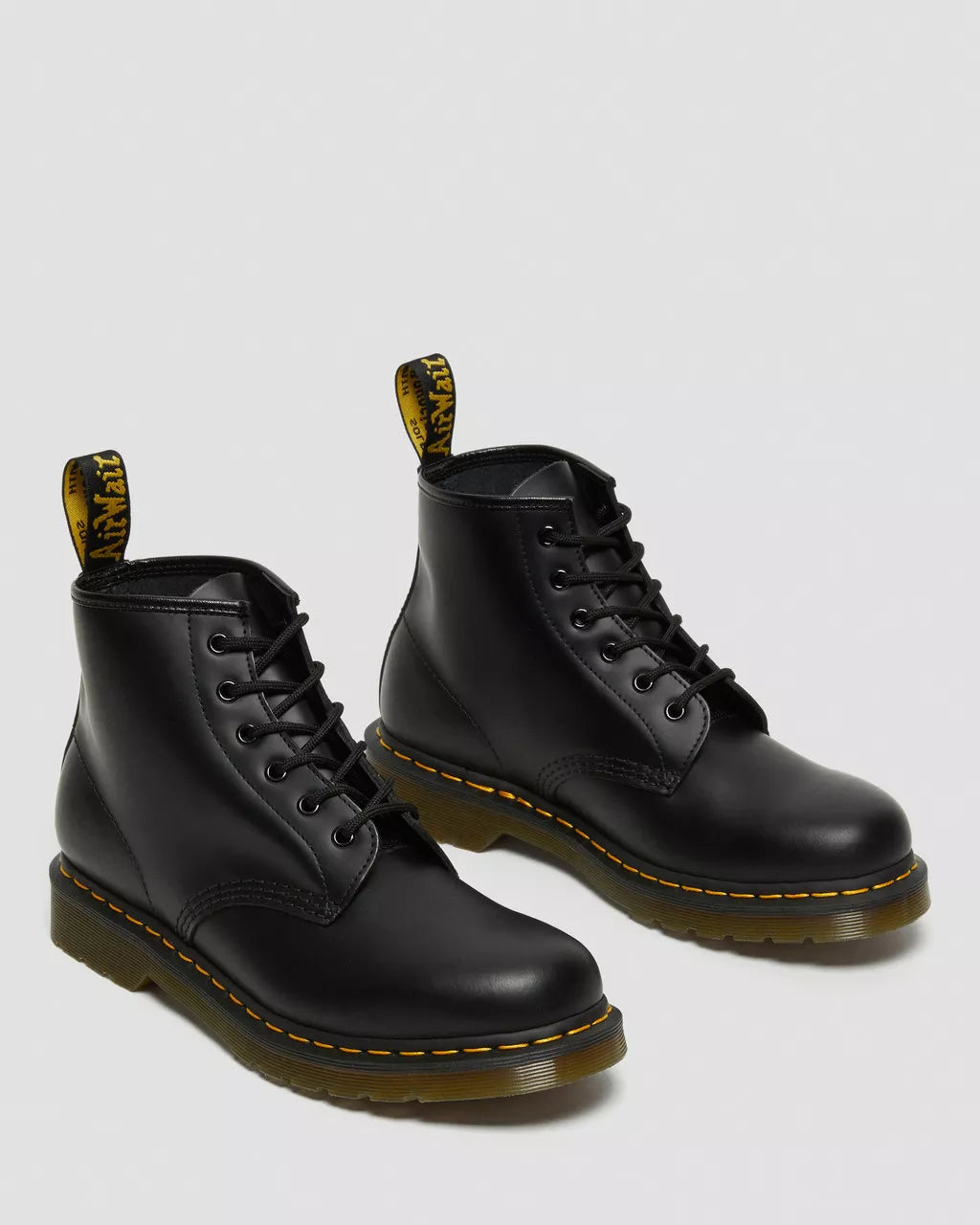 101 Yellow Stitch Smooth Leather Ankle Boots