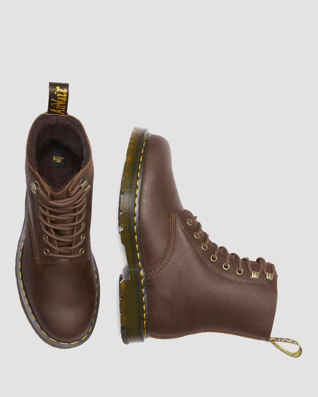 DR MARTENS 1460 Pascal Wintergrip Outlaw Leather Lace Up Boots
