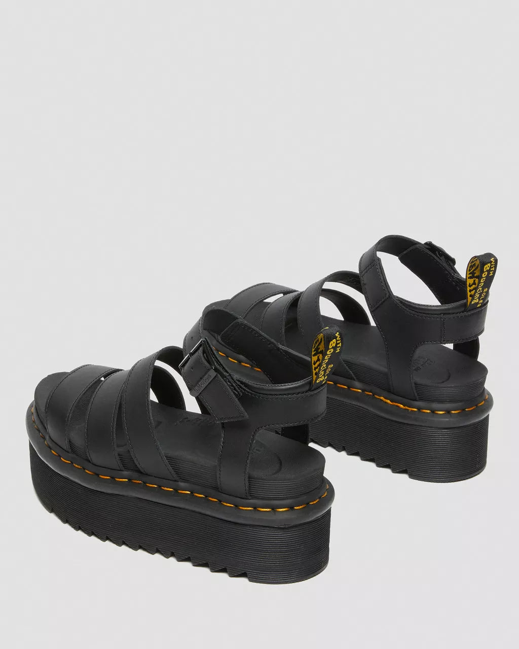 Blaire Quad Hydro Leather Platform Gladiator Sandals