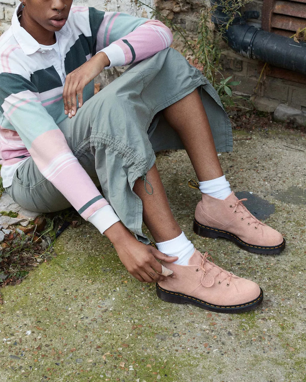DR MARTENS Church Desert Oasis Suede Monkey Boots