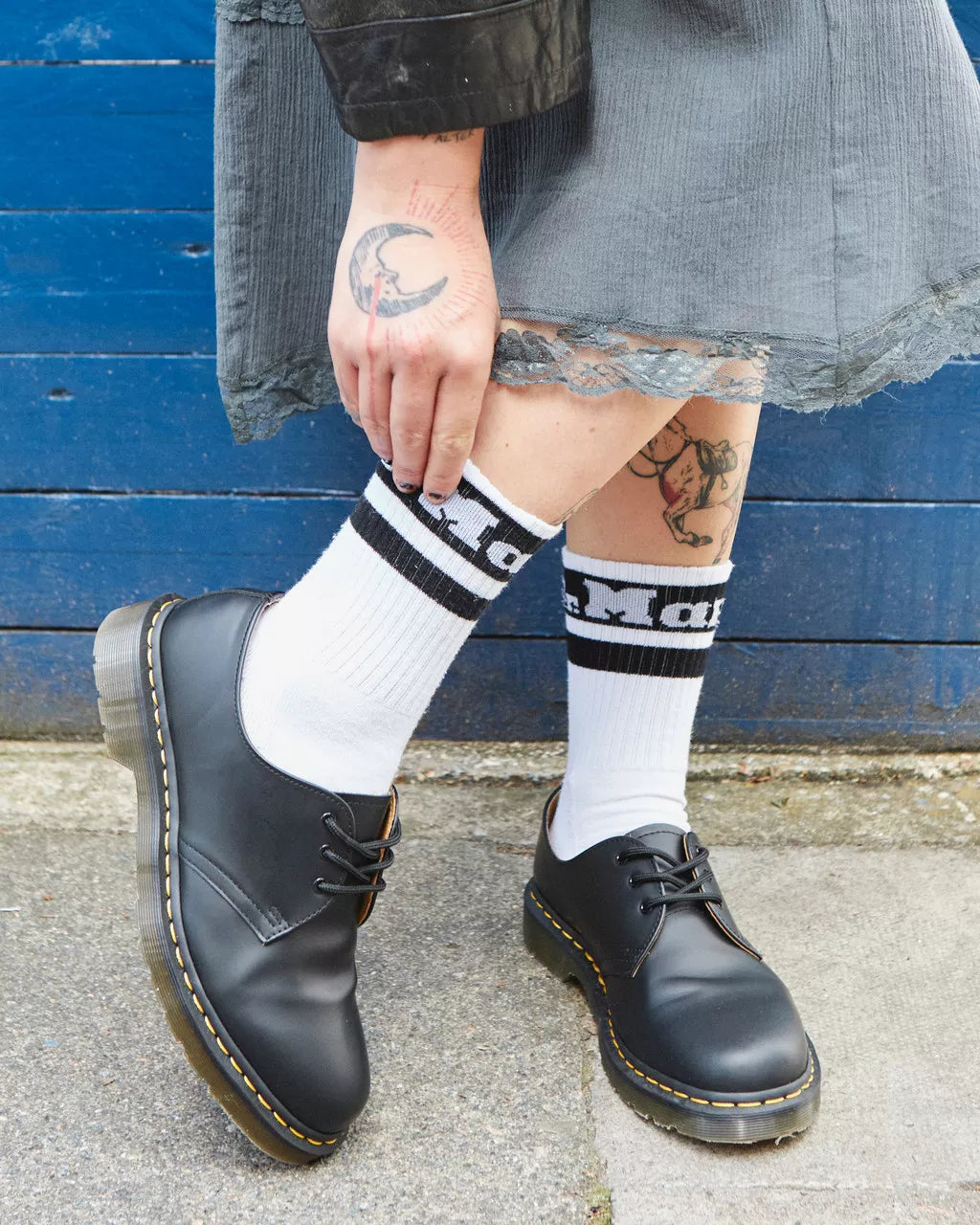 Athletic Logo Organic Cotton Blend Socks