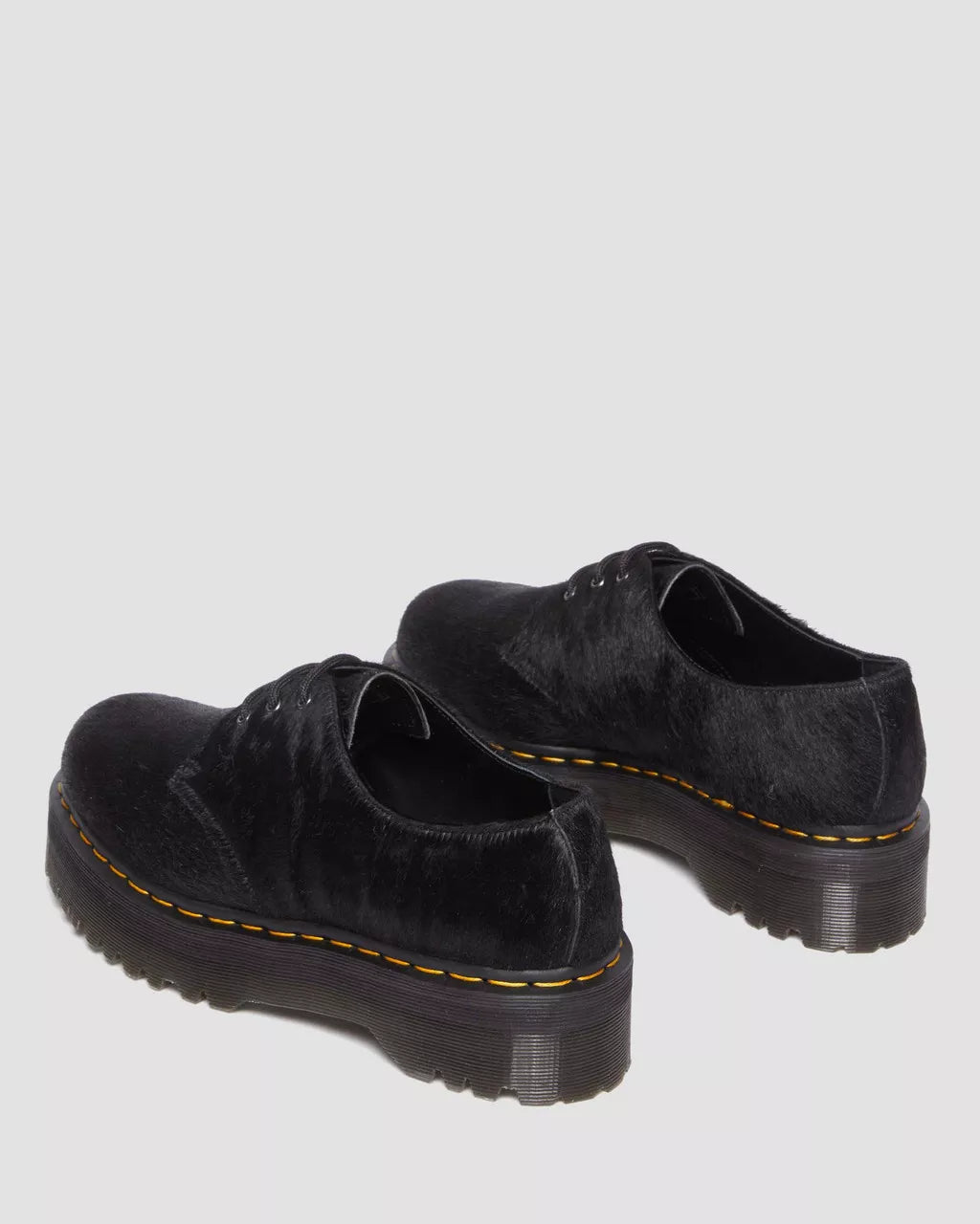 DR MARTENS 1461 Quad Hair-On Platform Shoes