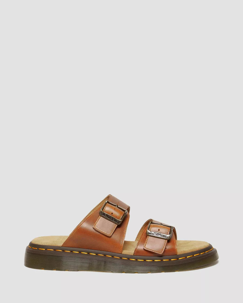 Josef Leather Buckle Slide Sandals