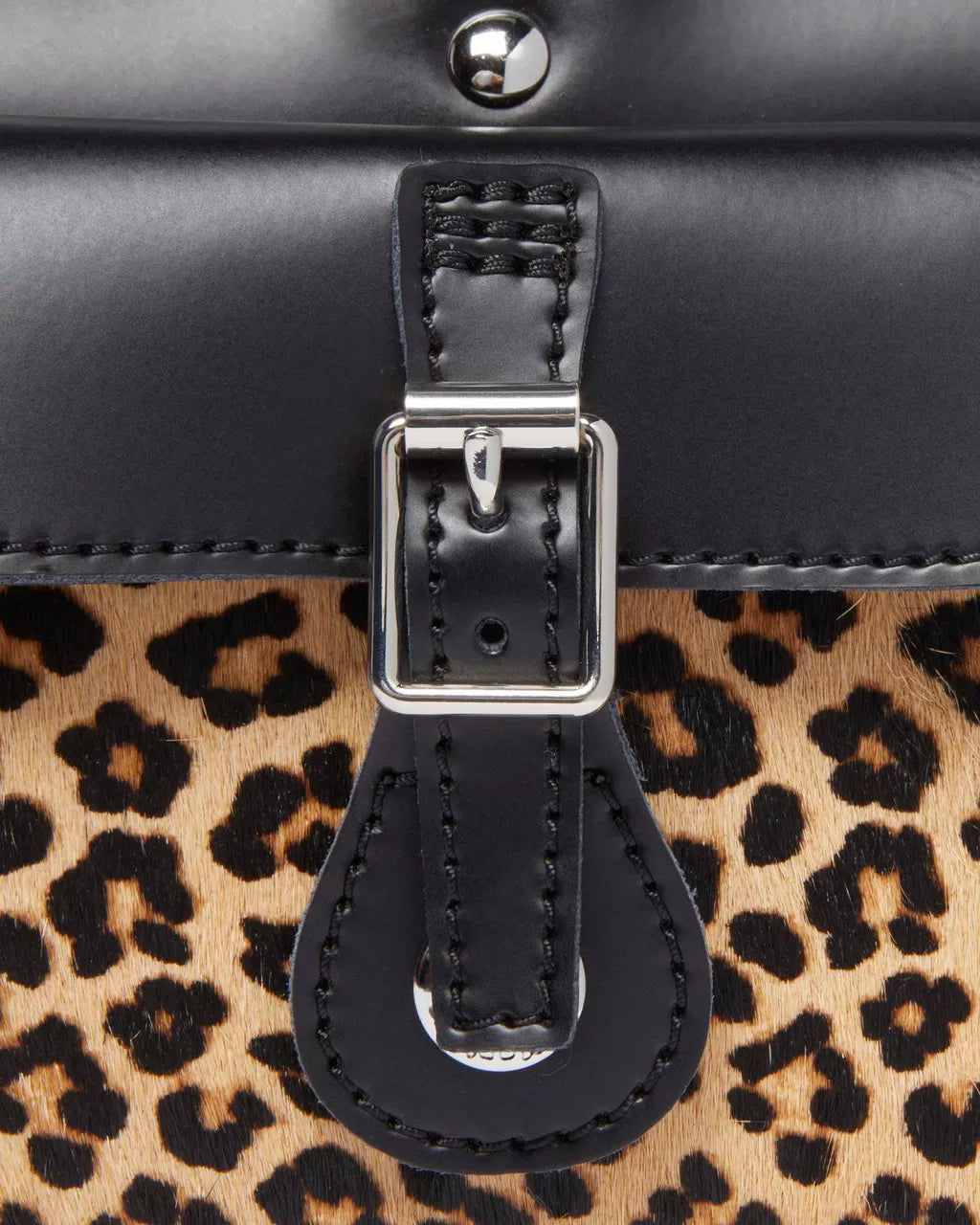 DR MARTENS Leopard Print Hair-On Top Handle Bag