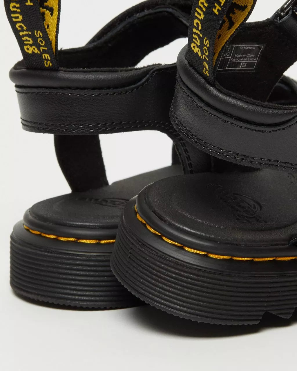 DR MARTENS Junior Klaire Leather Strap Sandals