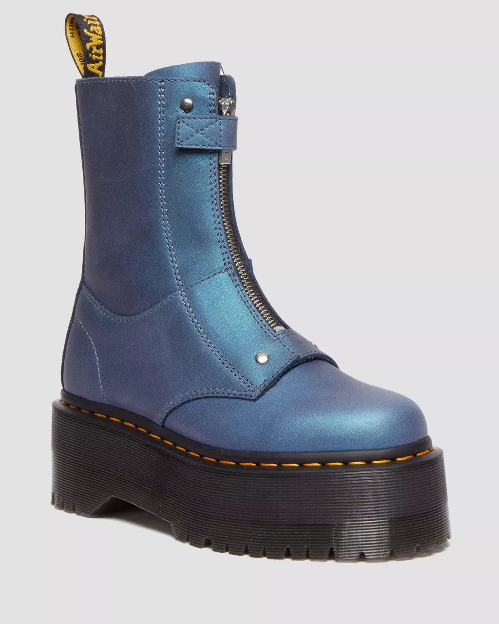 DR MARTENS Jetta Hi Max Metallic Leather Platform Boots