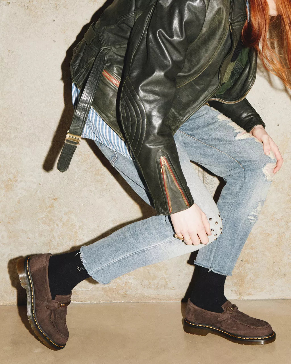 DR MARTENS Adrian Snaffle Leather Nubuck shoes