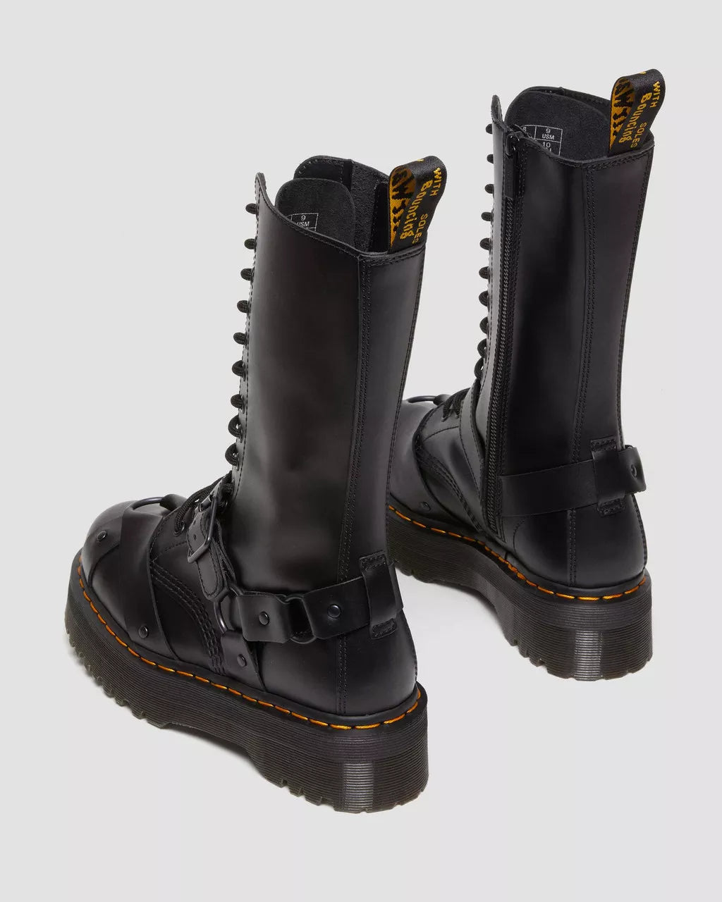 DR MARTENS 1914 Harness Leather Tall Lace Up Platform Boots