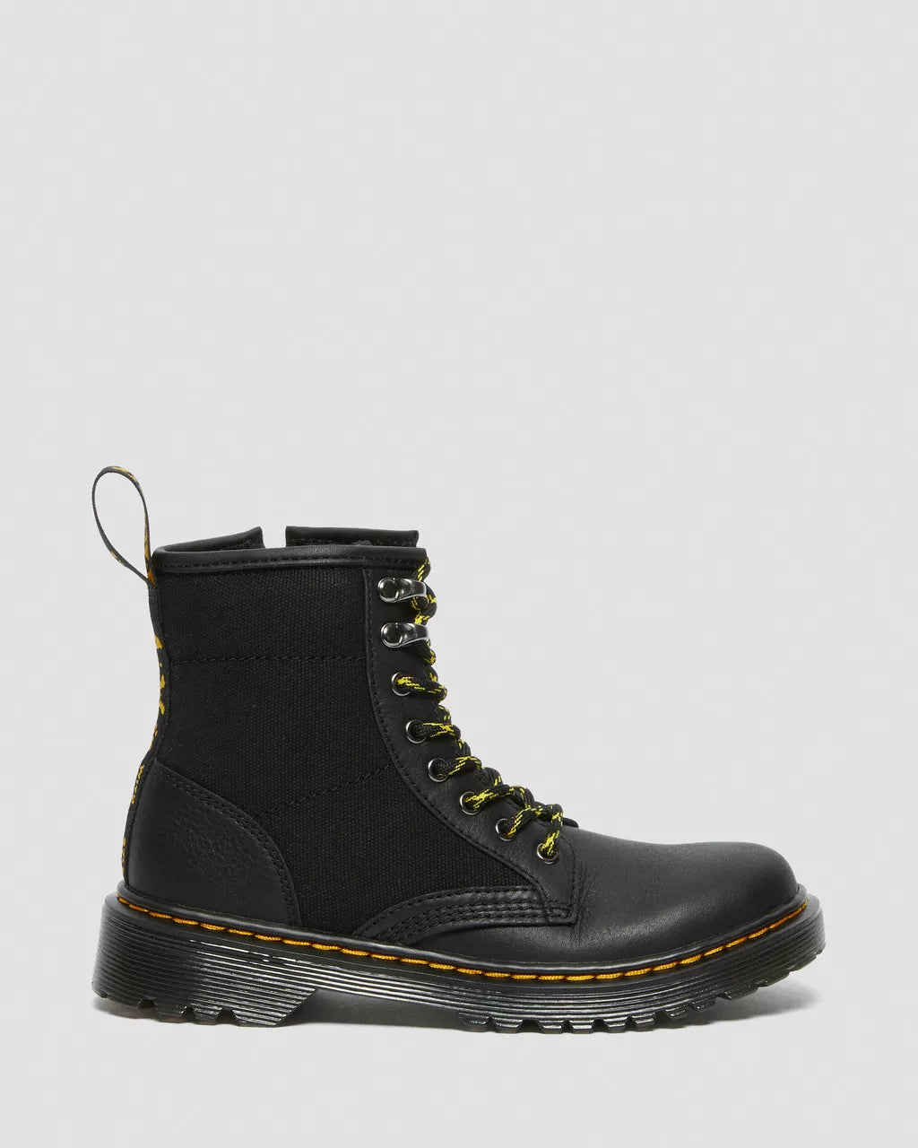 Junior 1460 Panel Canvas &amp; Leather Boots