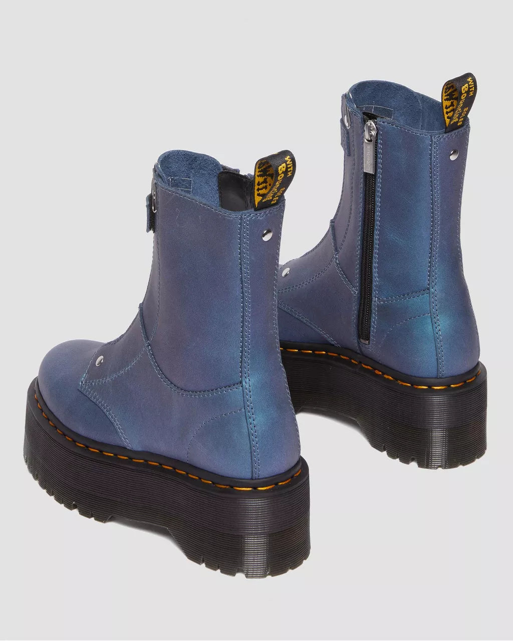 DR MARTENS Jetta Hi Max Metallic Leather Platform Boots