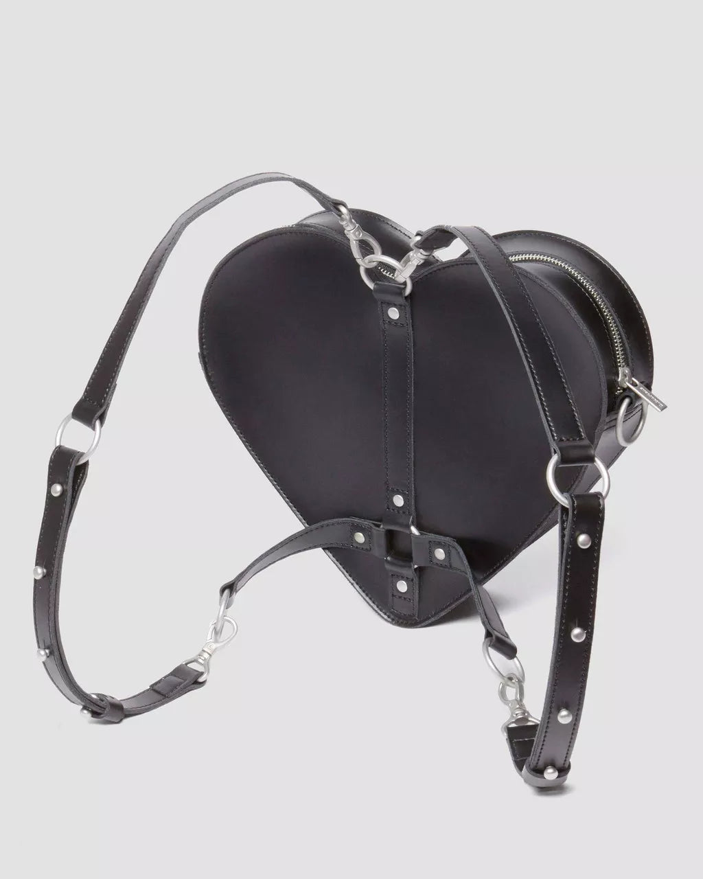 DR MARTENS Brush Off Leather Heart Shaped Bag