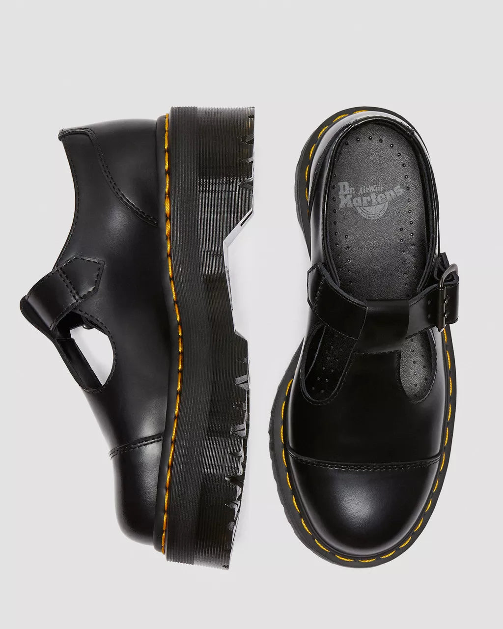 Bethan Smooth Leather Platform Mary Jane Shoes