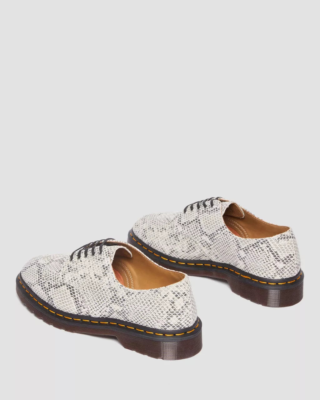 DR MARTENS 2046 Python Print Suede Oxford Shoes