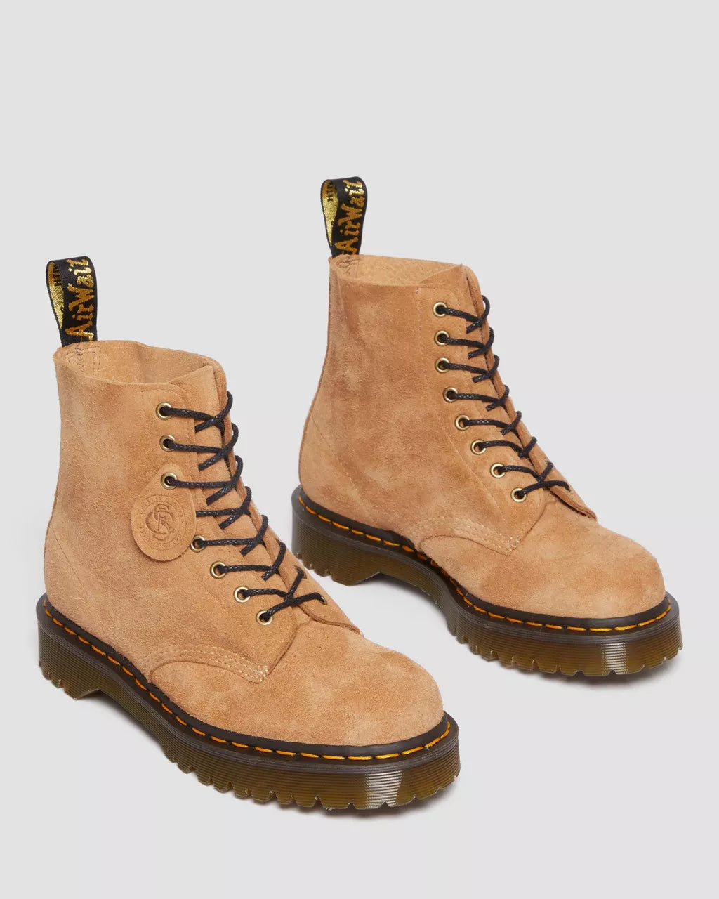 DR MARTENS 1460 Pascal Made In England Tufted Suede Lace Up boots