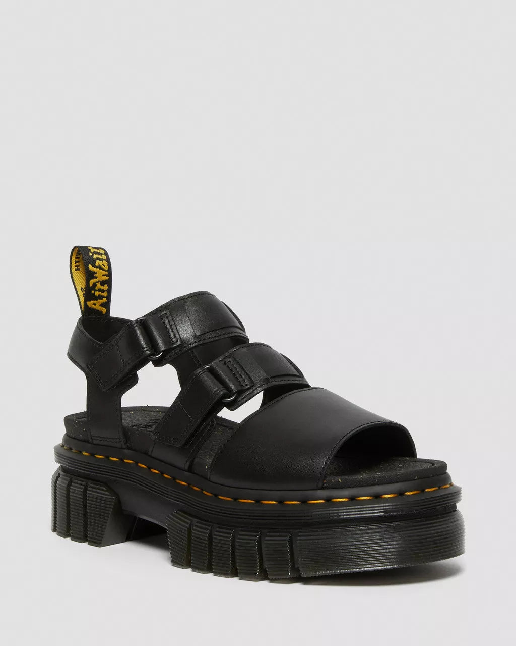 DR MARTENS Ricki Nappa Lux Leather 3-Strap Platform Sandals
