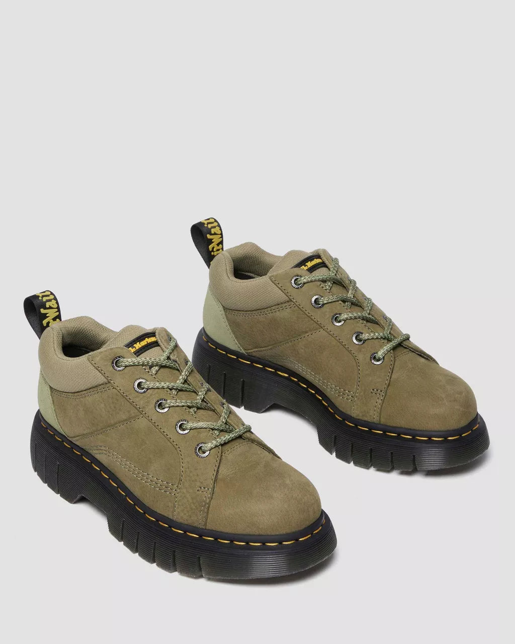 DR MARTENS Woodard Tumbled Nubuck Leather Zip Shoes