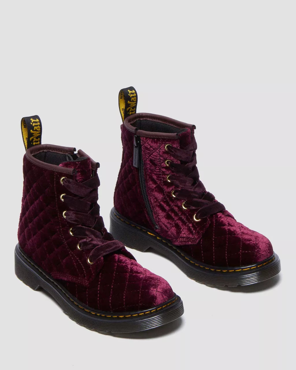 DR MARTENS Junior 1460 Velvet Lace Up Boots