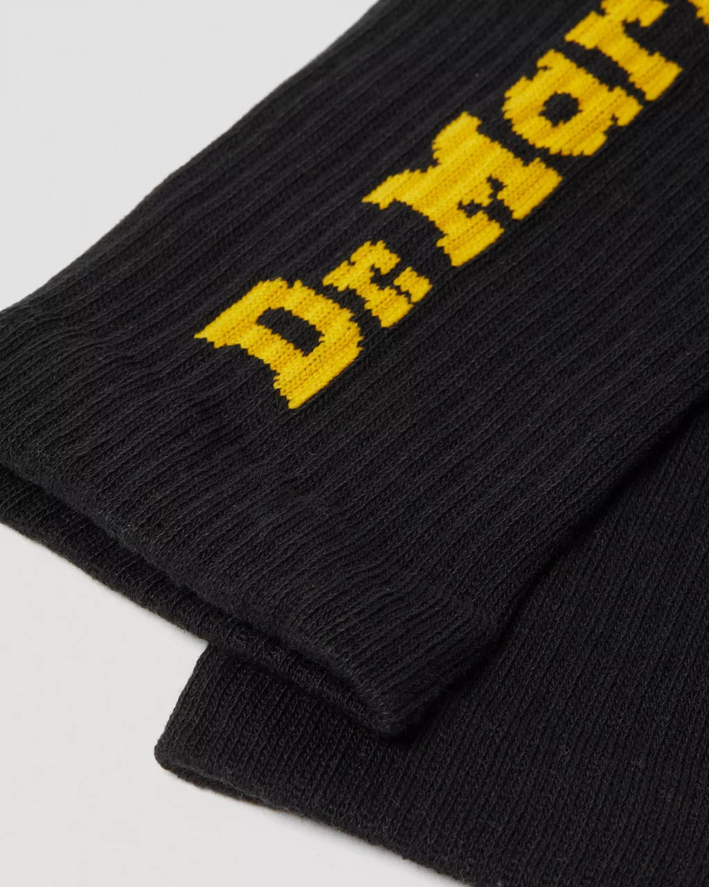 Vertical Logo Cotton Blend Socks Black