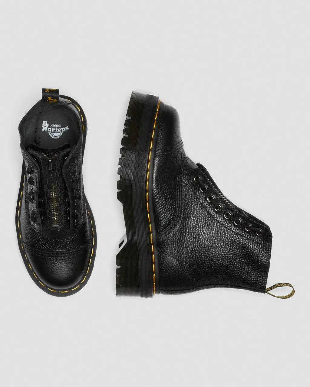 Sinclair Milled Nappa Leather Platform Boots