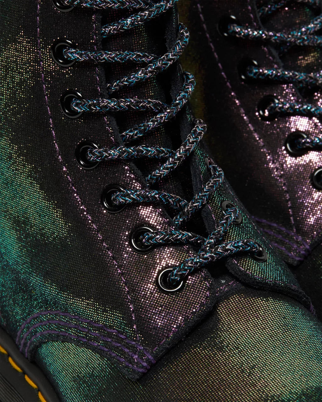 DR MARTENS 1460 Disco Iridescent Suede Lace Up Boots