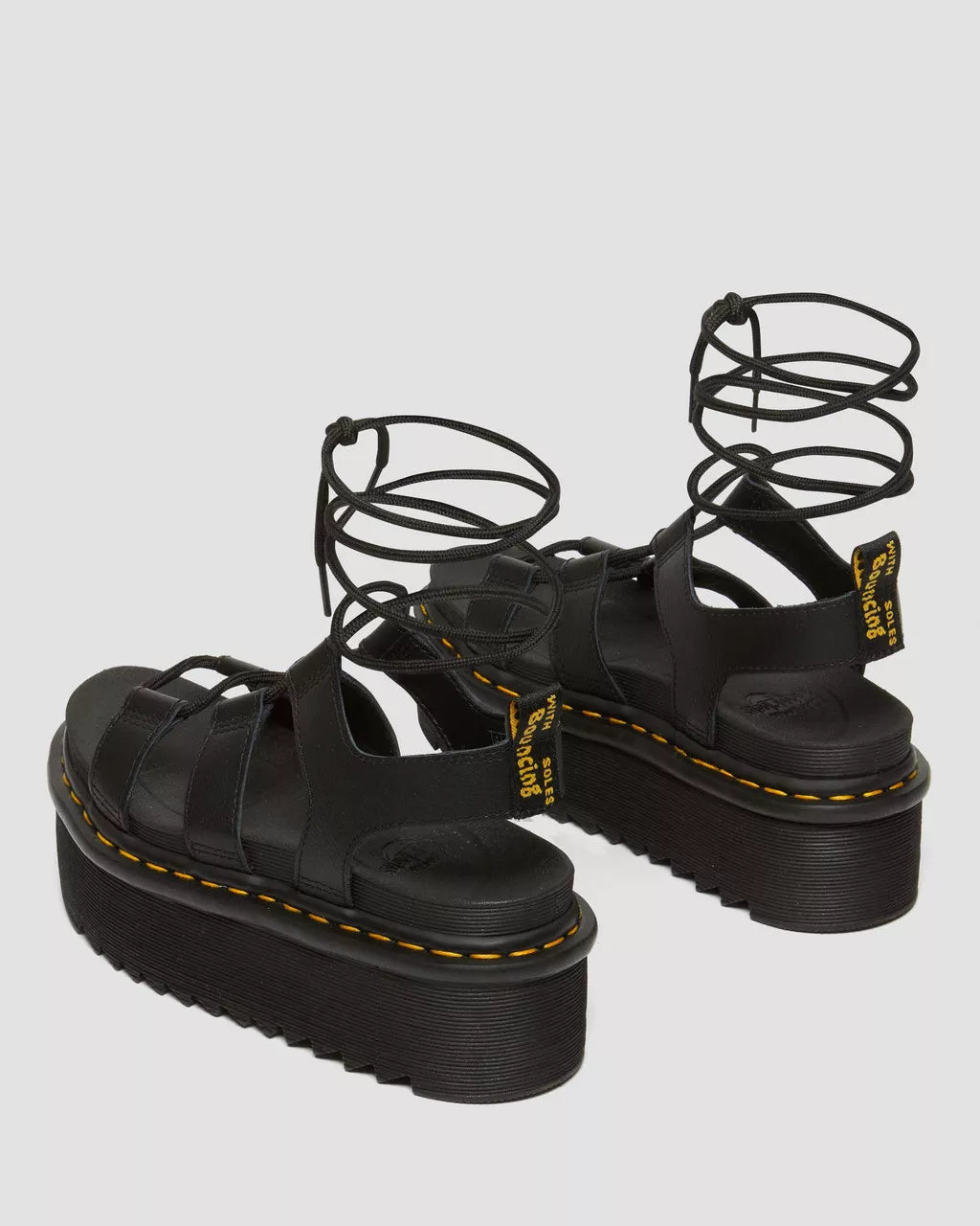 DR MARTENS Nartilla Leather Gladiator Platform Sandals