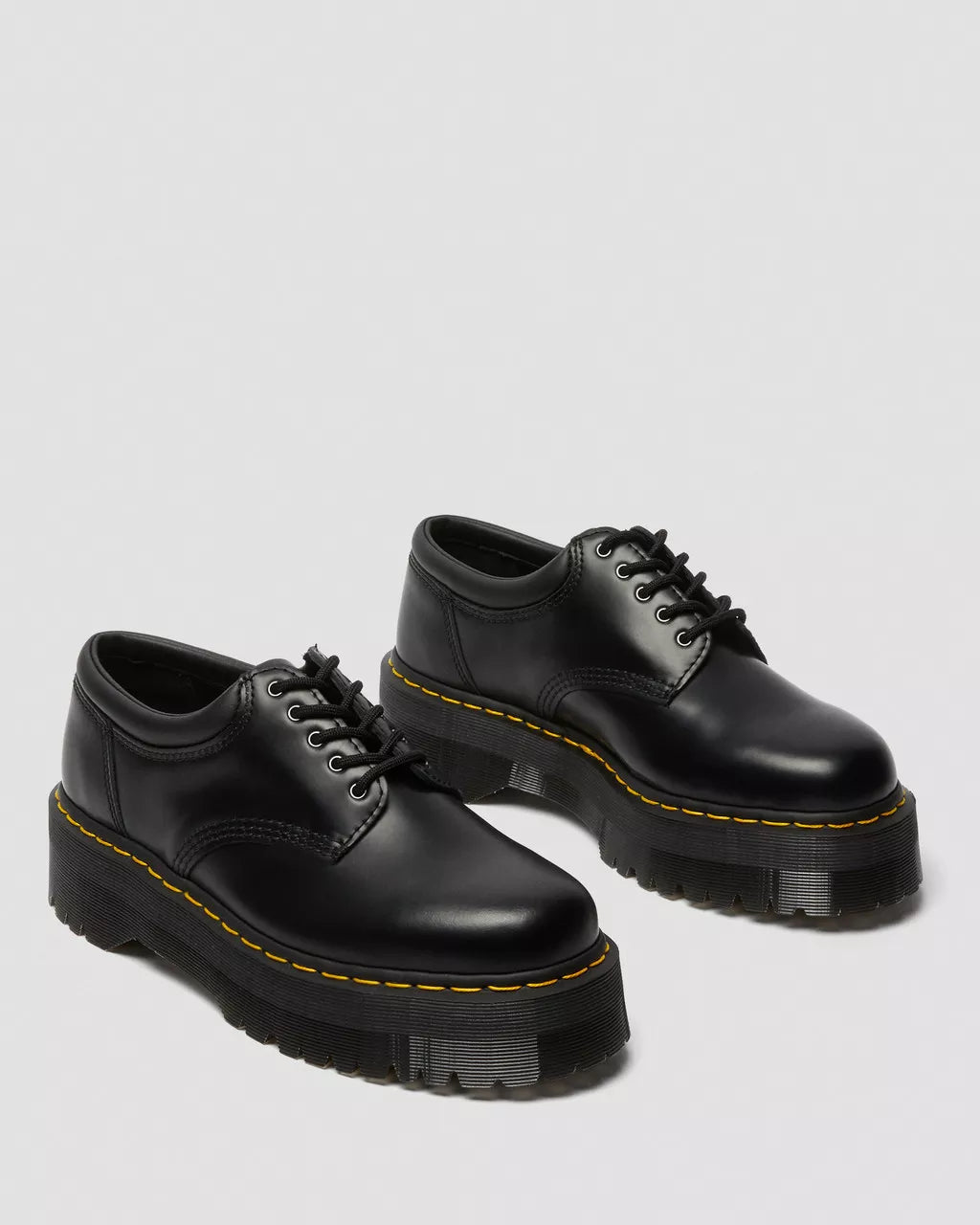 8053 Quad Smooth Leather Platform Shoes
