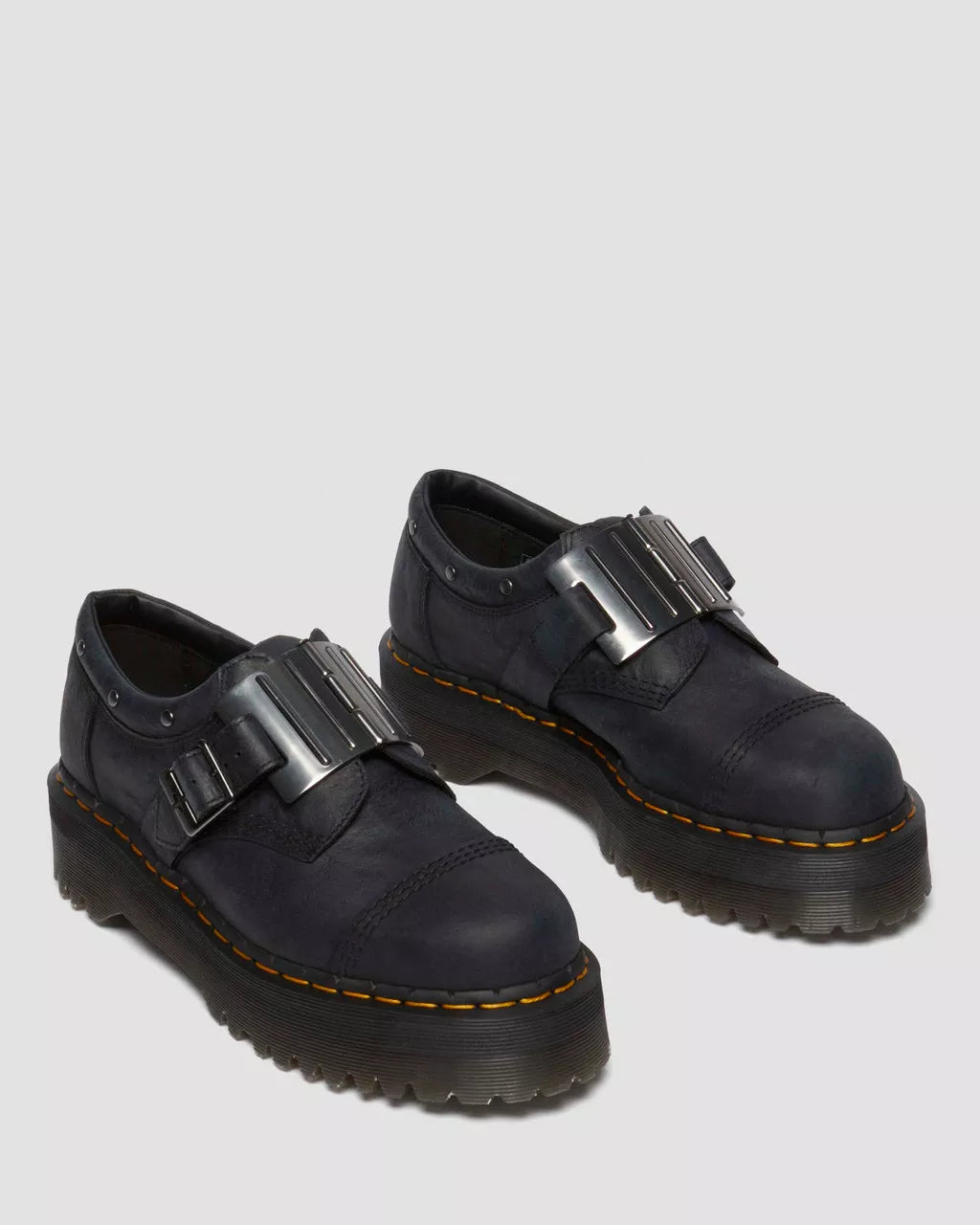 DR MARTENS 8053 Quad Hinge Buckle Leather Shoes