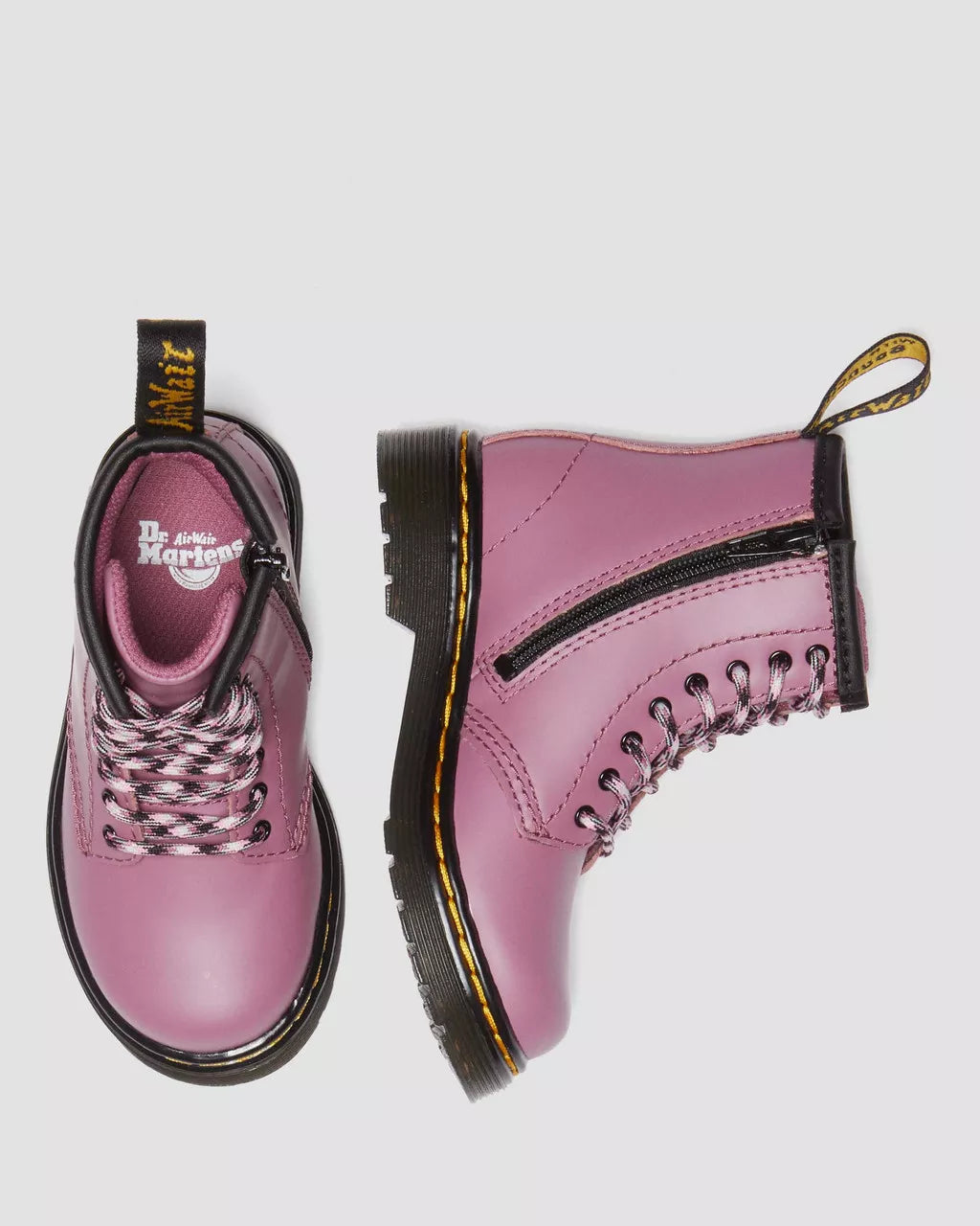 Toddler 1460 Muted Leather Lace Up Boots