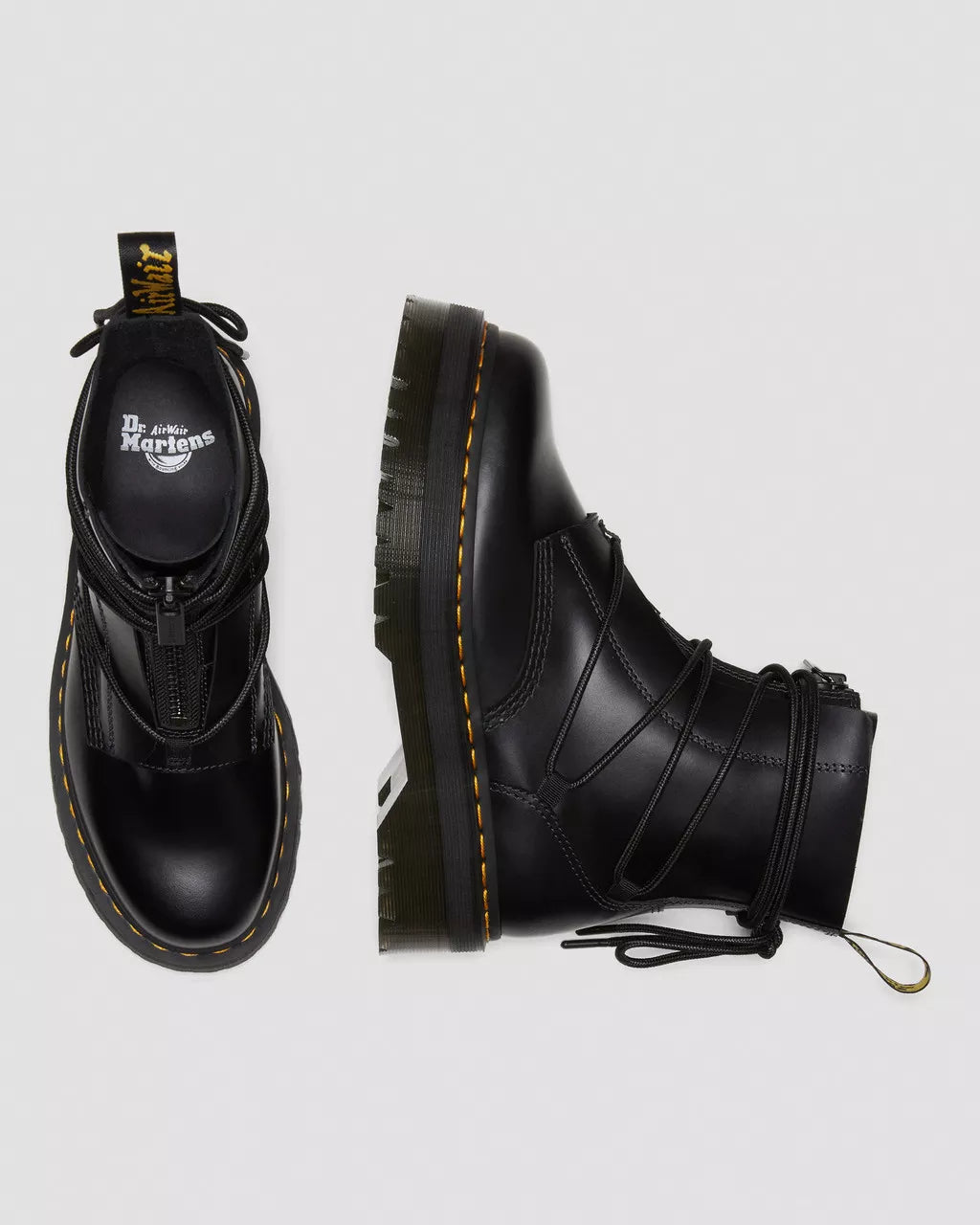 DR MARTENS Jarrick II Laced Leather Platform Boots