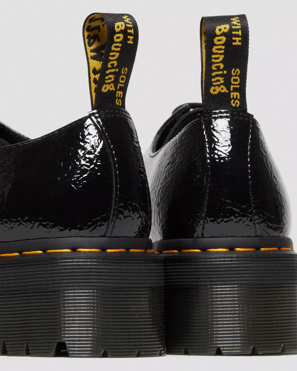 DR MARTENS 1461 Quad Patent Leather Platform Shoes