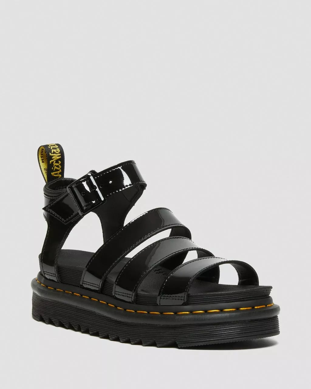 DR MARTENS Blaire Patent Leather Gladiator Sandals