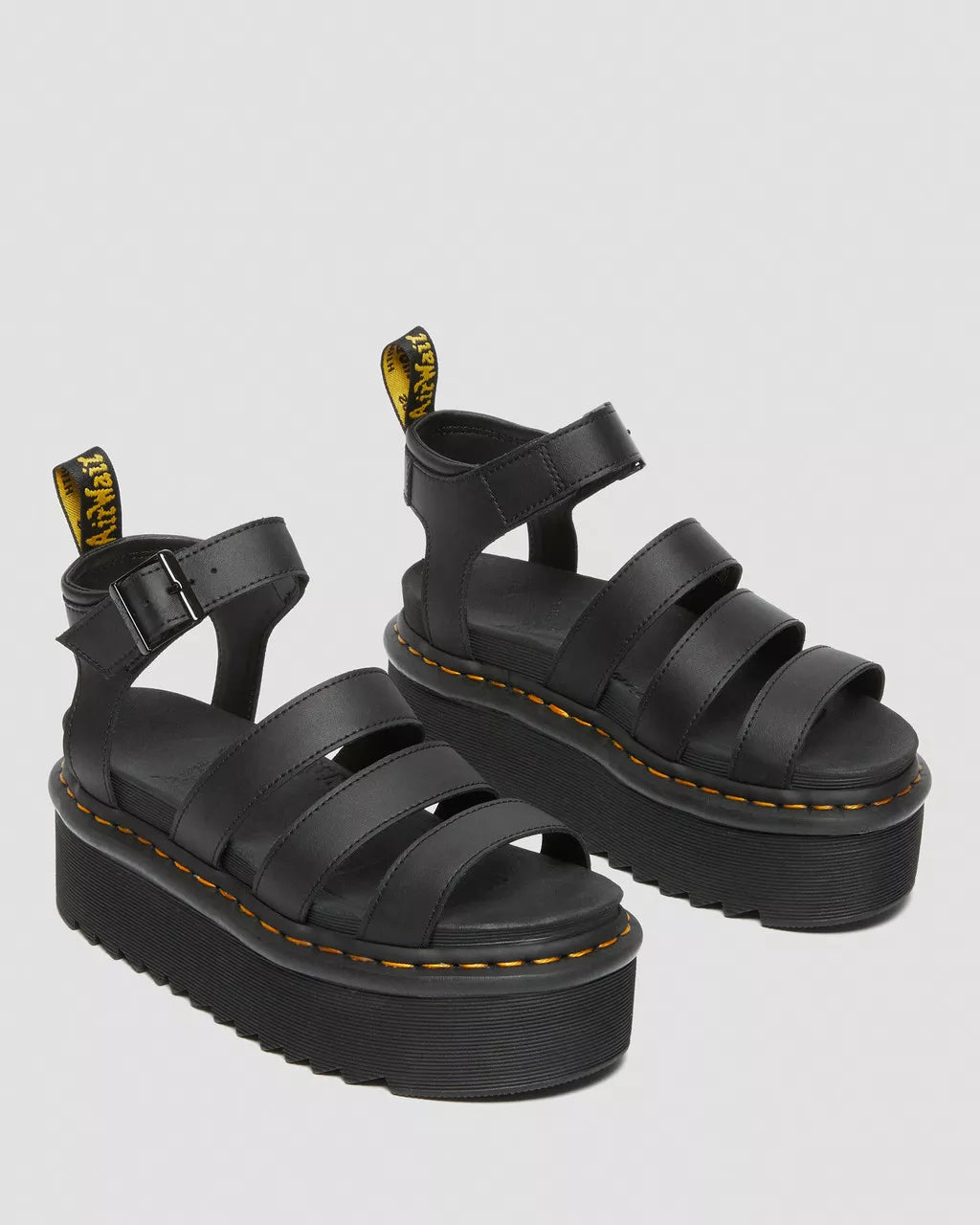 Blaire Quad Hydro Leather Platform Gladiator Sandals