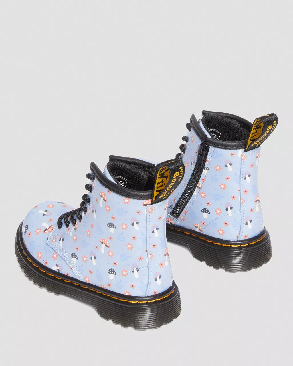 DR MARTENS Toddler 1460 Woodland Patent Leather Lace Up Boots