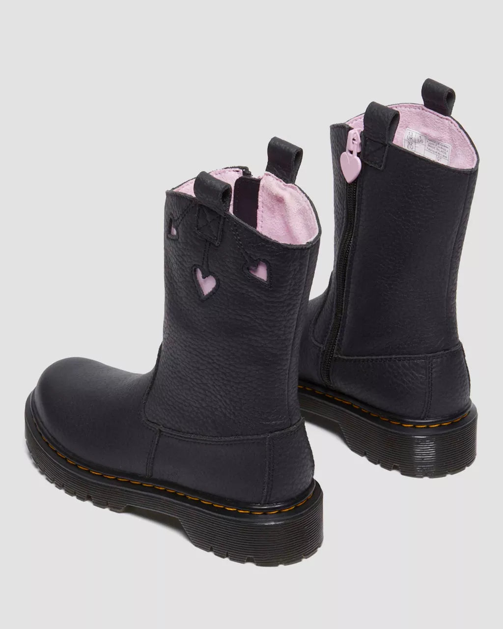 DR MARTENS Junior Bex Heart Pull-On High Boots