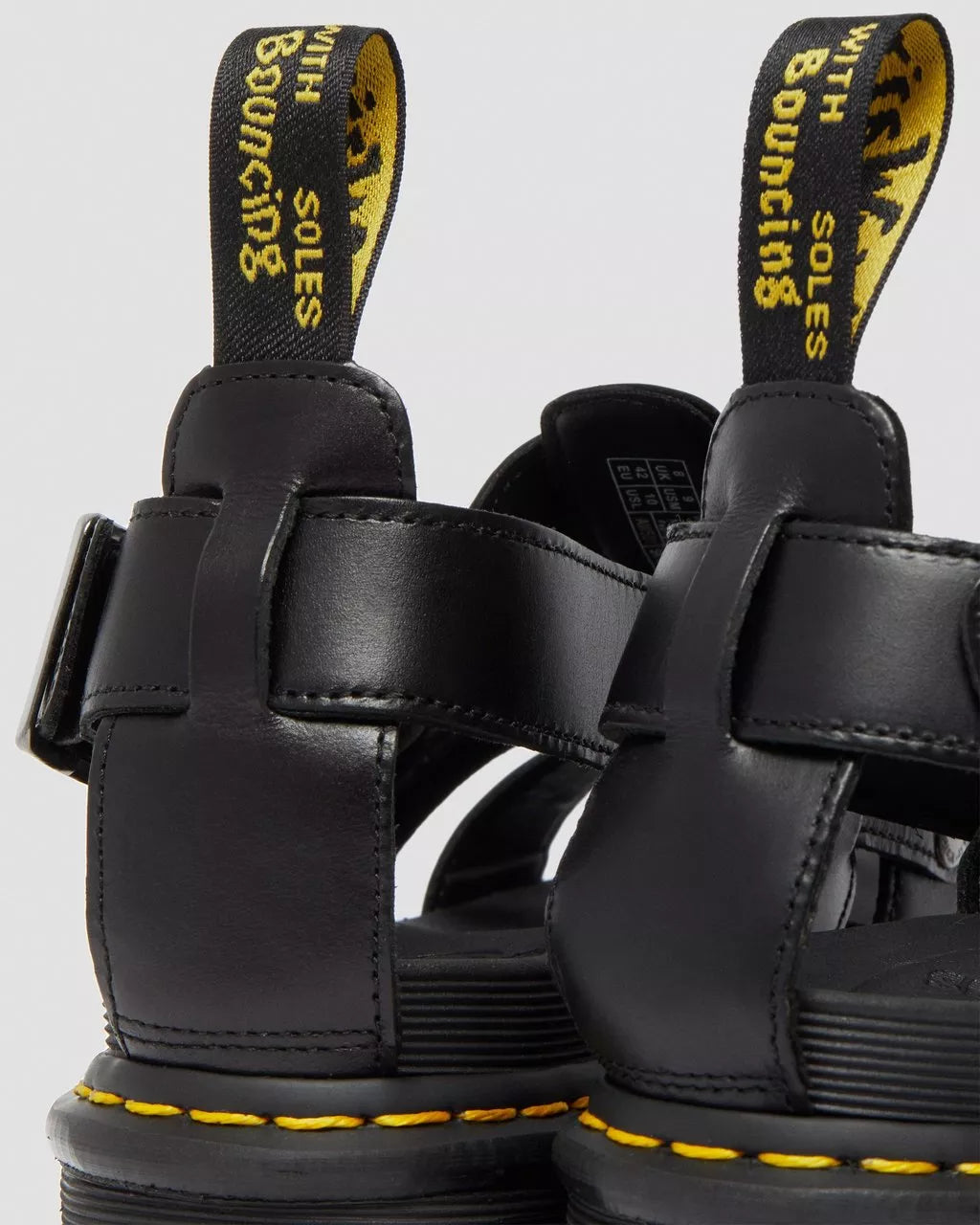 DR MARTENS TERRY LEATHER SANDALS