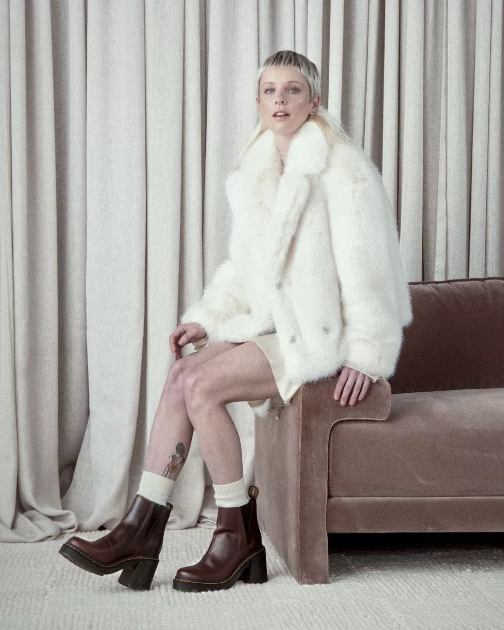 Spence Leather Flared Heel Chelsea Boots