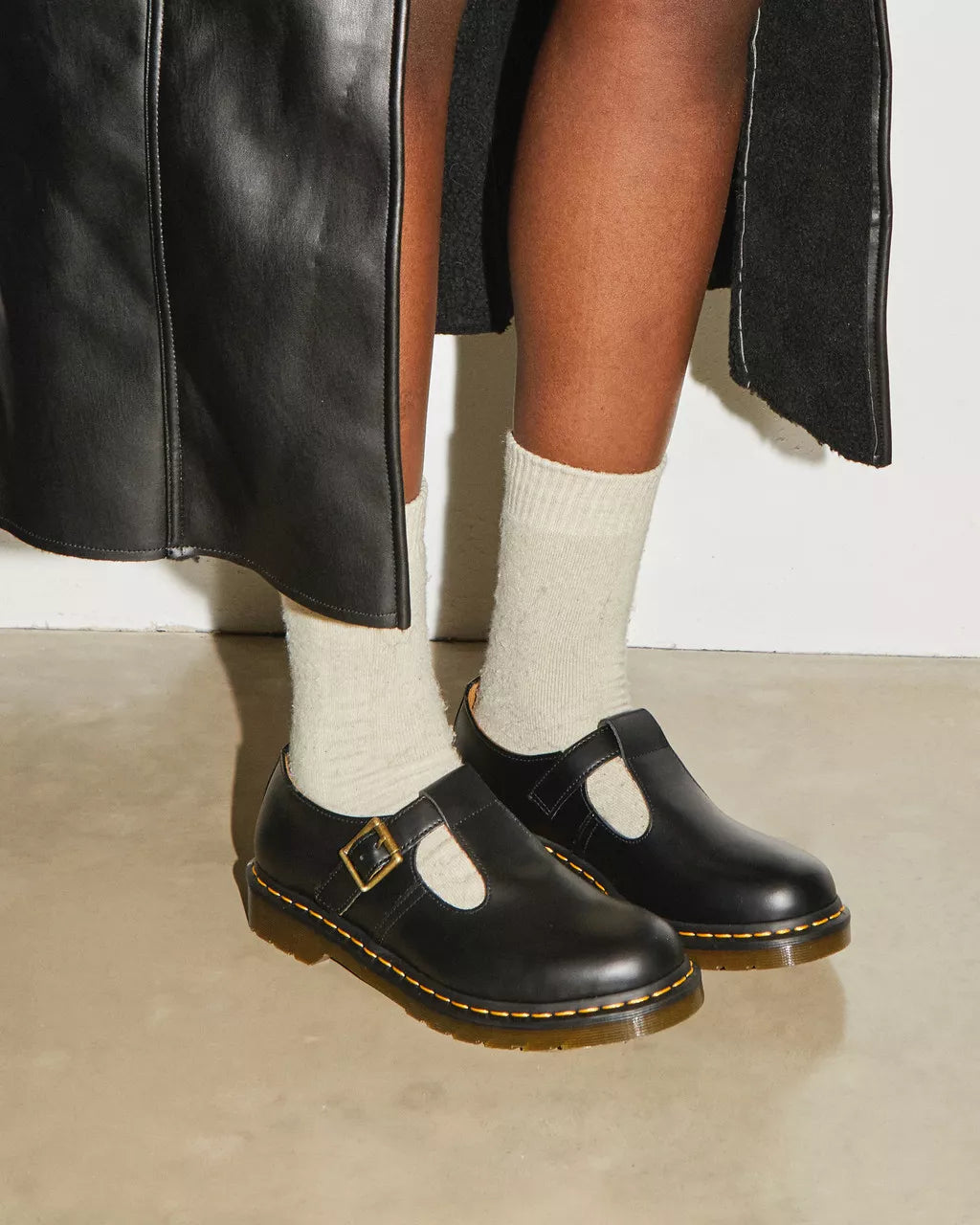 Polley Smooth Leather Mary Jane Shoes