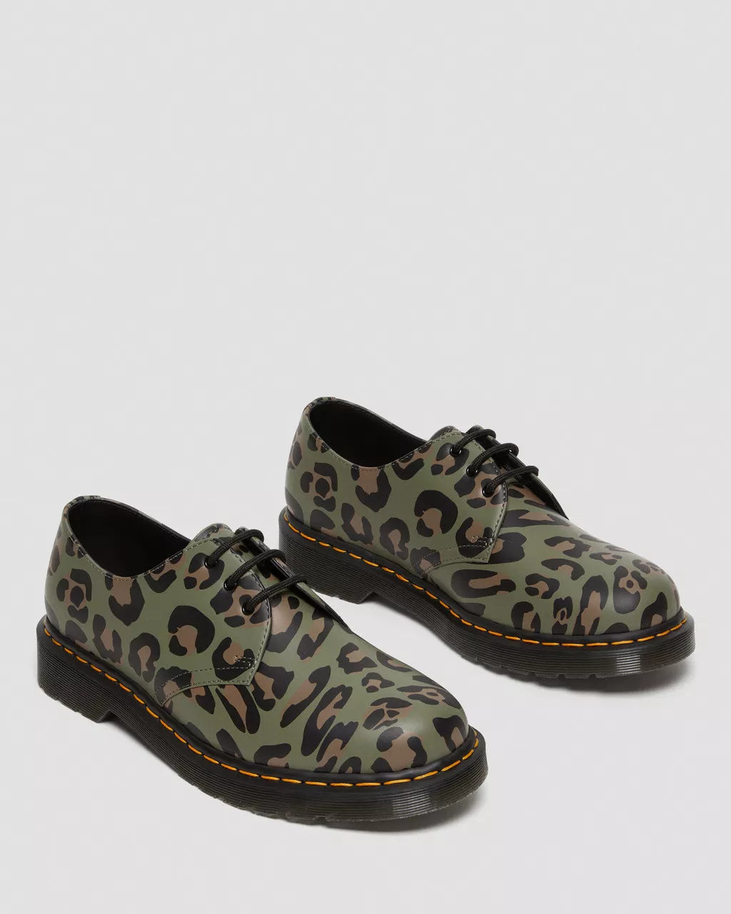 DR MARTENS 1461 Distorted Leopard Print Shoes