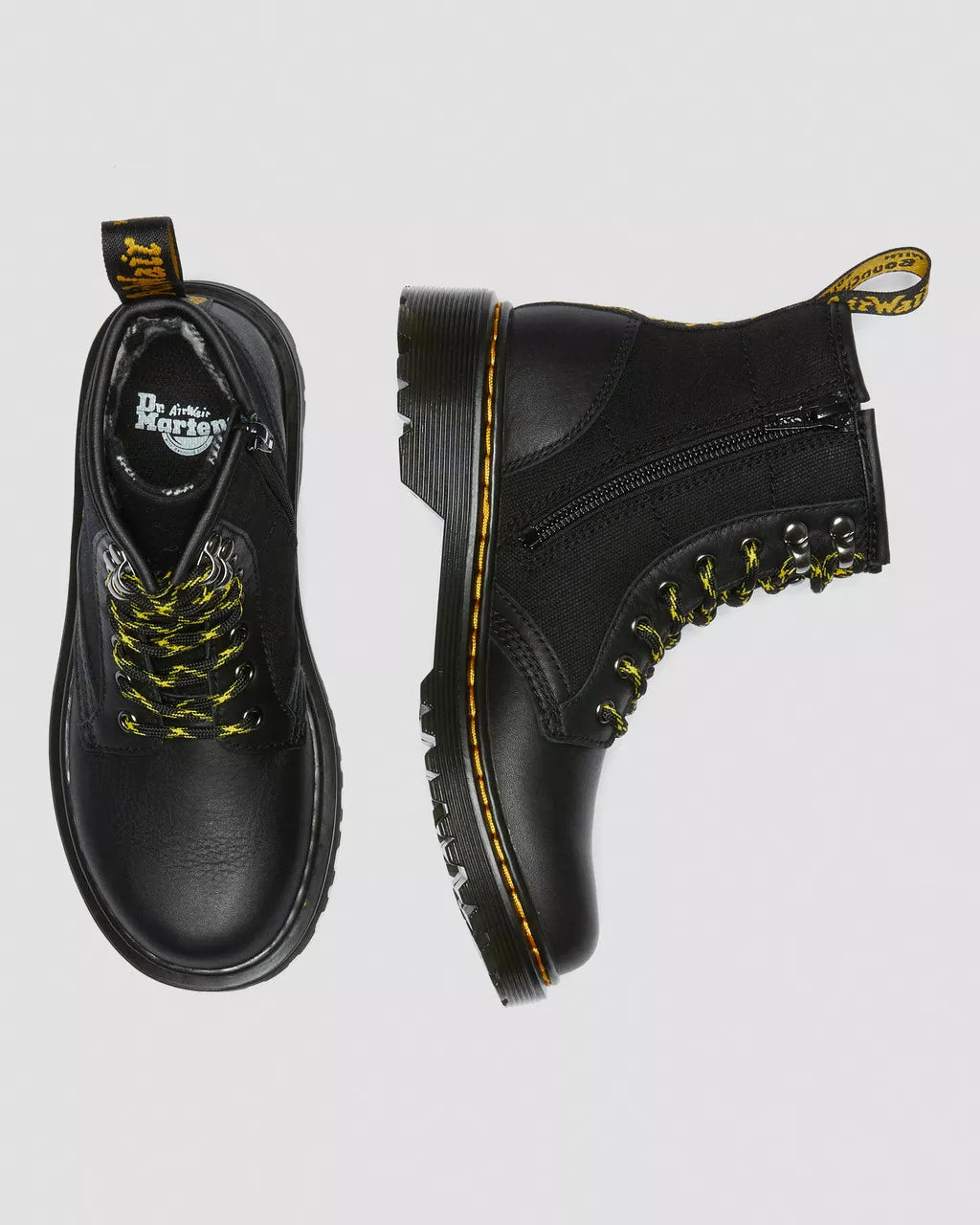 Junior 1460 Panel Canvas &amp; Leather Boots