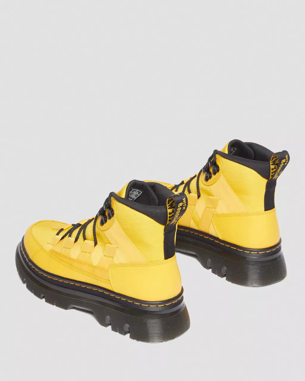 DR MARTENS Boury Nylon &amp; Leather Utility Boots