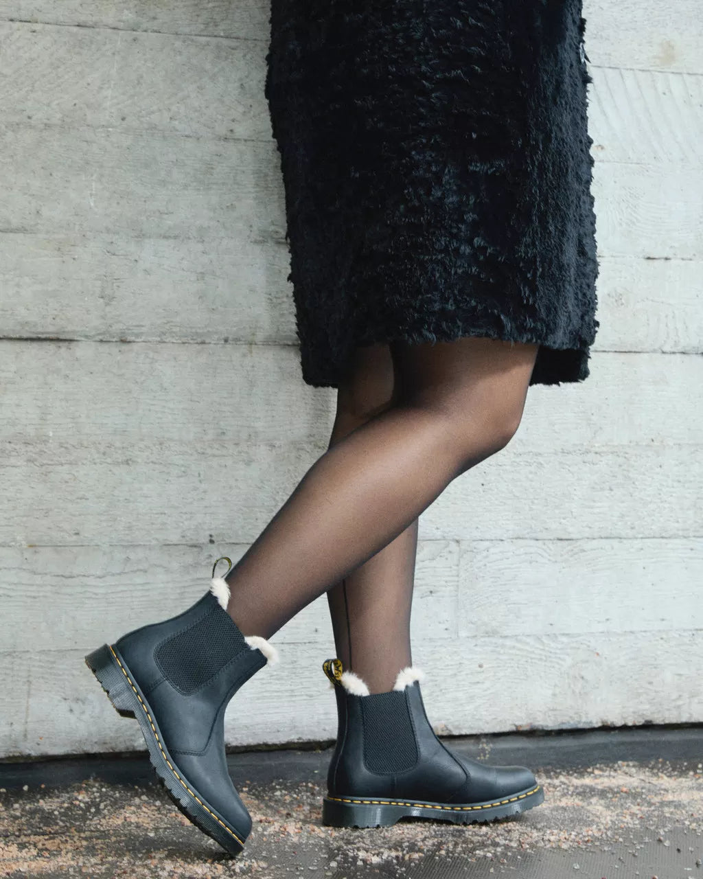 2976 Leonore Faux Fur Lined Burnished Chelsea Boots