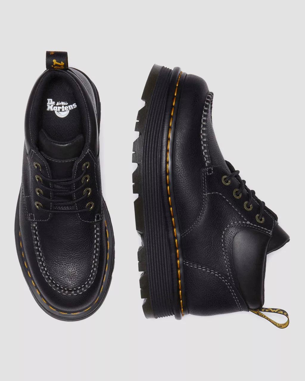 Zebzag Leather Casual 4-Eye Lace-Up Boots