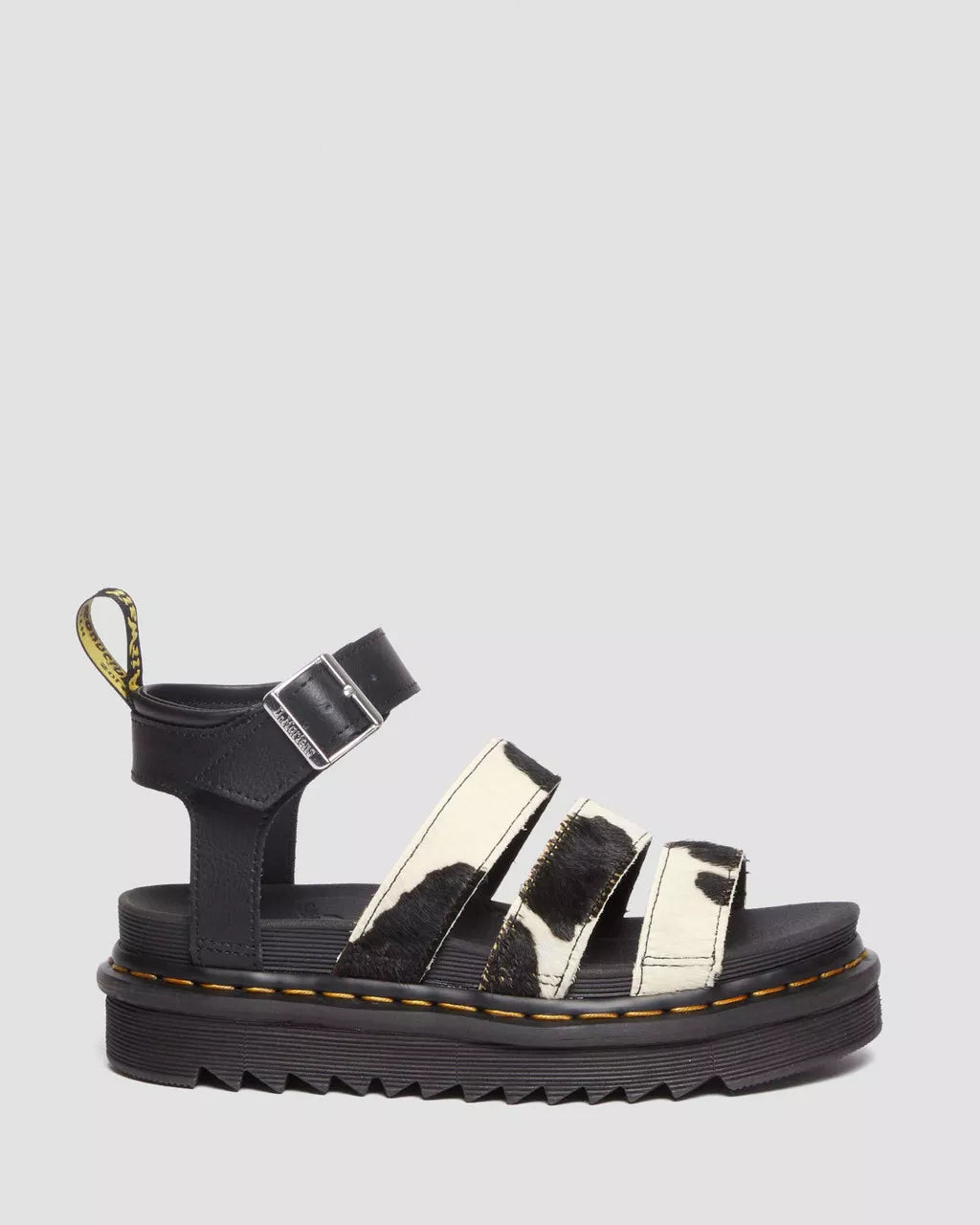 Blaire Hair-On Cow Print Sandals