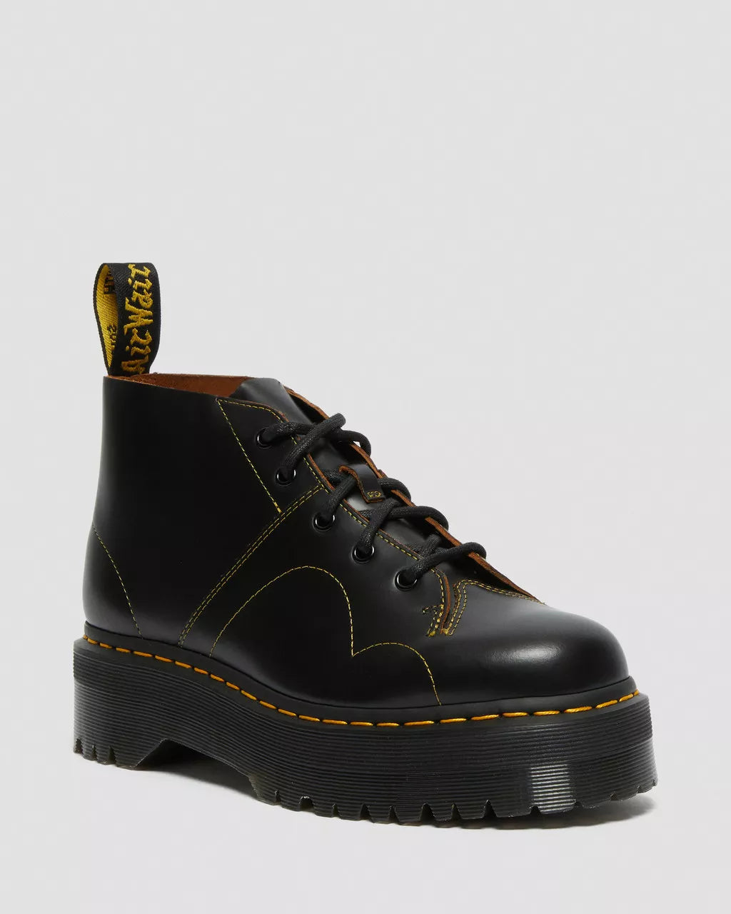 Church Quad Leather Platform Monkey Boots