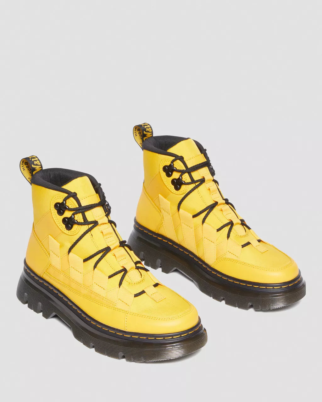 DR MARTENS Boury Nylon &amp; Leather Utility Boots