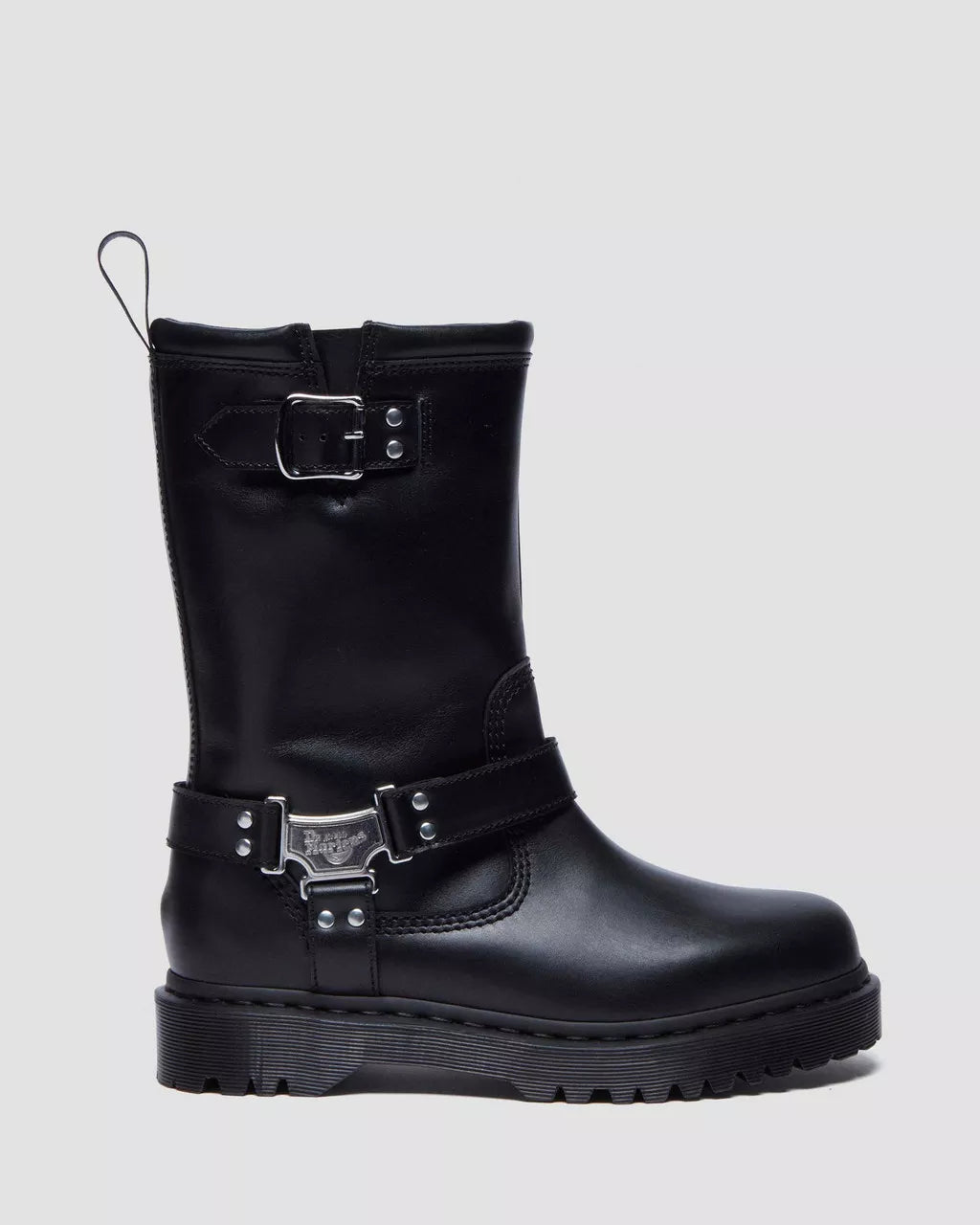 DR MARTENS Anistone Tall Leather Biker Boots