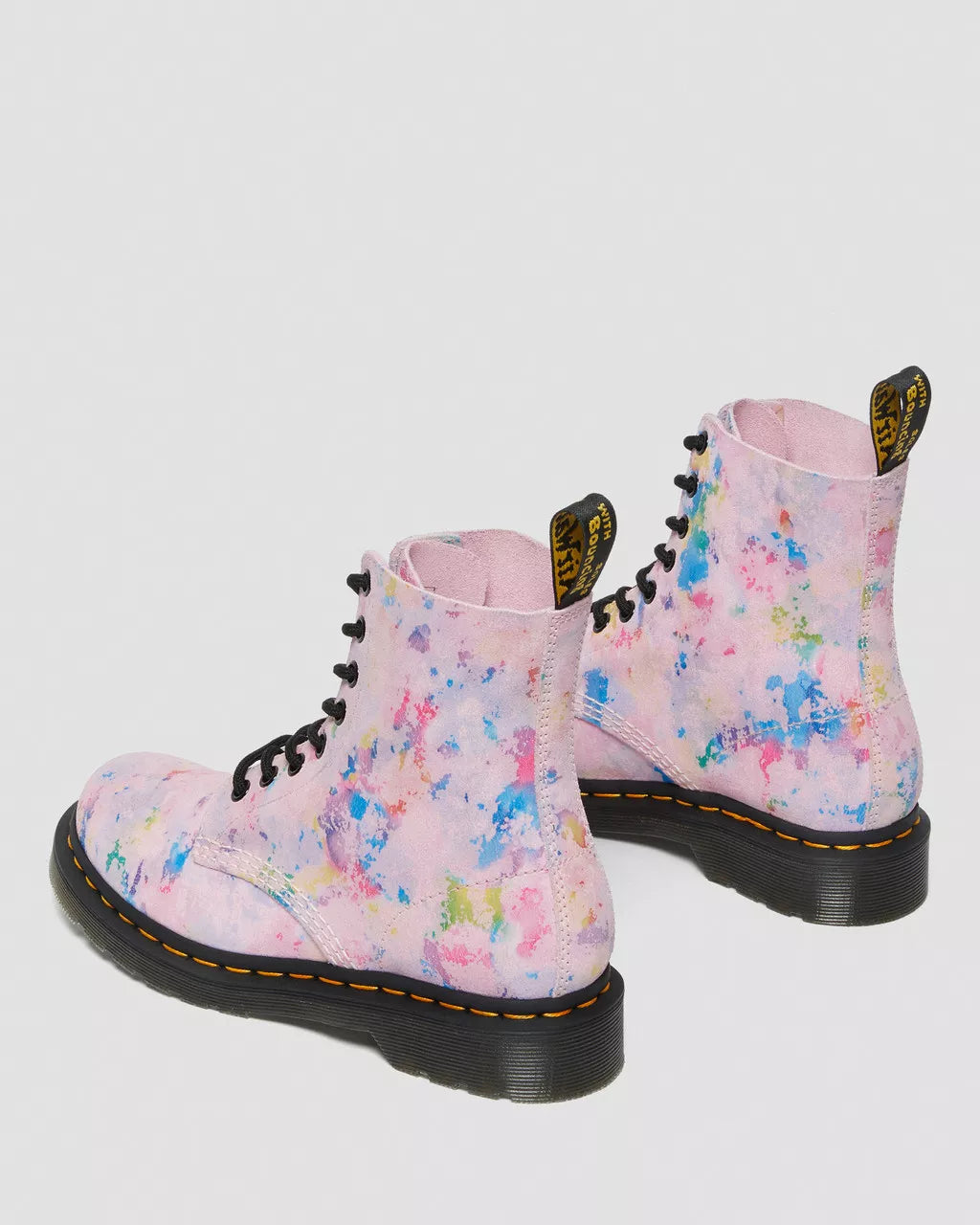 DR MARTENS 1460 Pascal Rainbow Suede Lace Up Boots