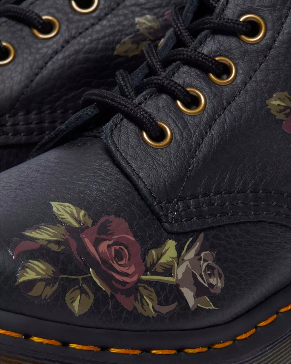 DR MARTENS 1460 Decayed Roses Leather Boots